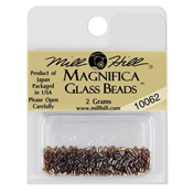 Magnifica Glass Bead 10062 Taupe Shimmer THUMBNAIL