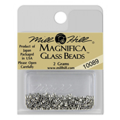 Magnifica Glass Bead 10089 True Silver THUMBNAIL