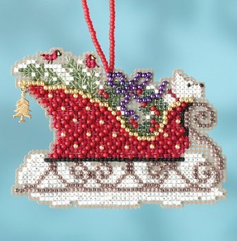 Mill Hill Sleigh Ride Bead Kit - Evergreen Sleigh MAIN