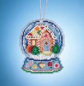 Mill Hill Snow Globe Charmed Ornaments - Gingerbread House Globe THUMBNAIL