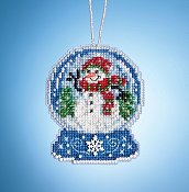 Mill Hill Snow Globe Charmed Ornaments - Snowman Globe THUMBNAIL