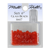 Mill Hill 16617 Frosted Red Red 6/0 Bead THUMBNAIL