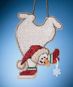 Mill Hill Snow Fun Charmed Ornaments - Tumbling Snowman THUMBNAIL