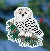 Mill Hill Winter Holiday 2016 Ornament - Snowy Owlet THUMBNAIL