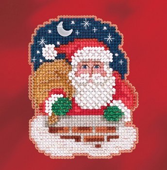 Mill Hill Winter Holiday 2017 Ornament - Down the Chimney MAIN