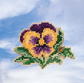 Mill Hill Spring Bouquet 2019 Ornament - Tricolor Pansy MAIN