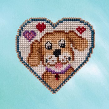 Mill Hill Spring Bouquet ornament 2023 - Puppy Love MAIN