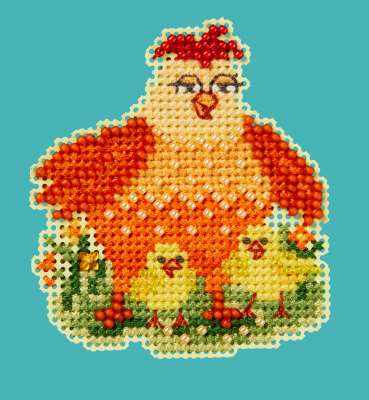 Mill Hill Spring Bouquet 2024 Ornament - Mama Hen MAIN