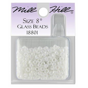 Mill Hill 18801 White Opal 8/0 Bead MAIN