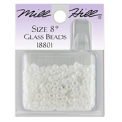 Mill Hill 18801 White Opal 8/0 Bead THUMBNAIL
