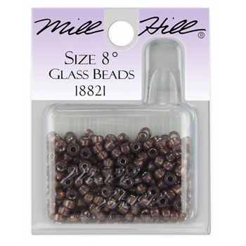 Mill Hill 18821 Opal Dark Mauve 8/0 Bead MAIN