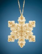 Mill Hill Beaded Ornament - Golden Snowflake THUMBNAIL