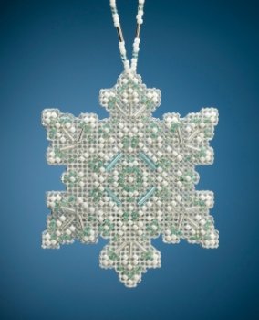 Mill Hill Beaded Ornament - Aqua Mist Snowflake MAIN
