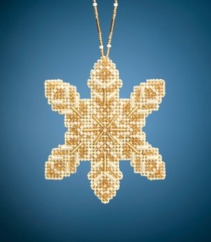 Mill Hill Beaded Ornament - Pearl Snowflake MAIN