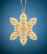 Mill Hill Beaded Ornament - Pearl Snowflake THUMBNAIL
