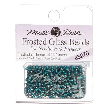Mill Hill 65270 Frosted Glass Frosted Bottle Green MAIN