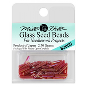 Mill Hill 82050 Red Rainbow Bugle Beads Med THUMBNAIL