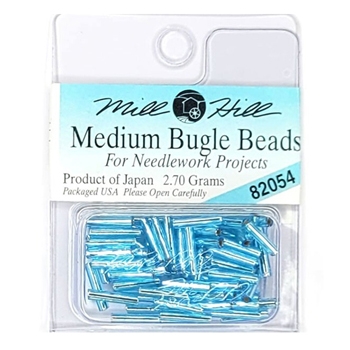 Mill Hill 82054 Aqua Ice Bugle Bead Med MAIN