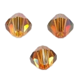 13101 Crystal Treasures-Rondele 4mm Chili Pepper AB (Qty.3) MAIN