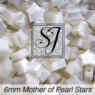 SJ Designs - 6mm Mother of Pearl Stars MAIN