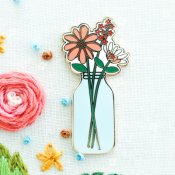 Flamingo Toes Needle Minder - Mason Jar Vase THUMBNAIL