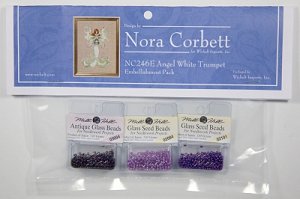 Nora Corbett - Poison Pixies - Angel White Trumpet Embellishment Pack MAIN