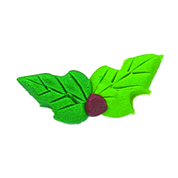 Embellishment - Two Tone Holly (No Holes), Extra Small MAIN