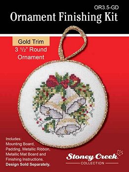 Ornament Finishing Kit - 3 1/2" Round Gold MAIN