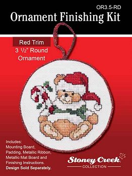 Ornament Finishing Kit - 3 1/2" Round Red MAIN