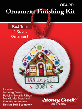 Ornament Finishing Kit - 4" Round Red MAIN