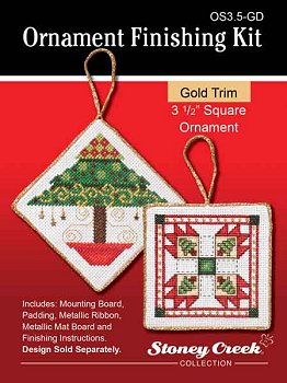 Ornament Finishing Kit - 3 1/2" Square Gold MAIN