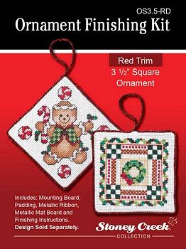 Ornament Finishing Kit - 3 1/2" Square Red MAIN