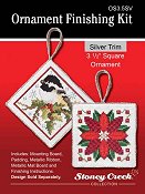 Ornament Finishing Kit - 3 1/2" Square Silver THUMBNAIL