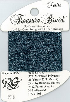 Rainbow Gallery Petite Treasure Braid PB18 Midnight Blue MAIN