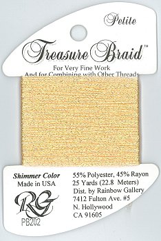 Rainbow Gallery Petite Treasure Braid PB202 Shimmer Peach MAIN