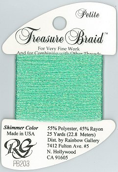 Rainbow Gallery Petite Treasure Braid PB203 Shimmer Seafoam MAIN