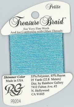 Rainbow Gallery Petite Treasure Braid PB204 Shimmer Blue MAIN