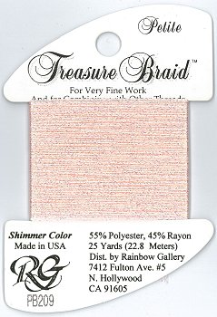 Rainbow Gallery Petite Treasure Braid PB209 Shimmer Pink Carnation MAIN