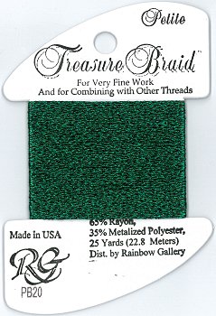 Rainbow Gallery Petite Treasure Braid PB20 Dark Green MAIN