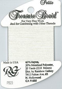 Rainbow Gallery Petite Treasure Braid PB23 Snow MAIN