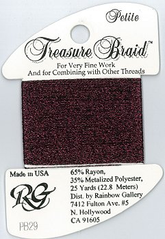 Rainbow Gallery Petite Treasure Braid PB29 Burgundy MAIN
