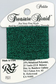 Rainbow Gallery Petite Treasure Braid PB31 Evergreen MAIN