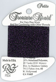 Rainbow Gallery Petite Treasure Braid PB34 Deep Purple MAIN