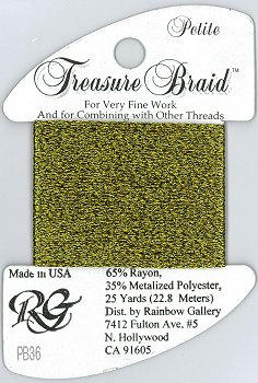 Rainbow Gallery Petite Treasure Braid PB36 Antique Gold MAIN