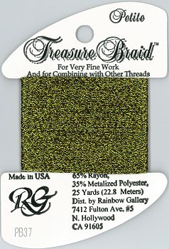 Rainbow Gallery Petite Treasure Braid PB37 Dark Antique Gold MAIN