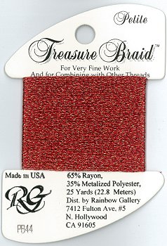 Rainbow Gallery Petite Treasure Braid PB44 Autumn Red MAIN