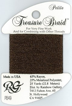 Rainbow Gallery Petite Treasure Braid PB49 Brown MAIN