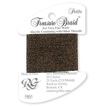 Rainbow Gallery Petite Treasure Braid PB51 Dark Chocolate MAIN