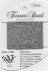 Rainbow Gallery Petite Treasure Braid PB59 Black Silver MAIN
