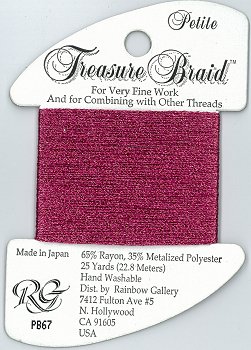 Rainbow Gallery Petite Treasure Braid PB67 Raspberry MAIN